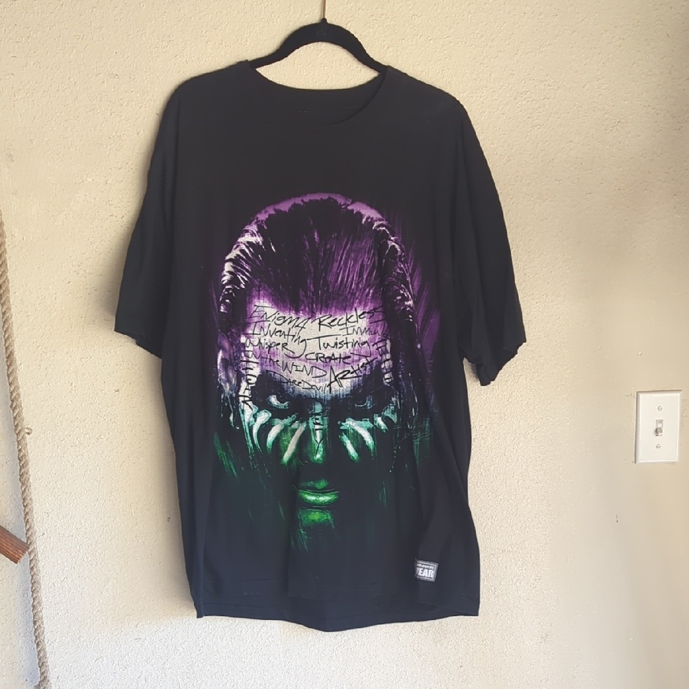 WWE Jeff Hardy Black and Purple Graphic Tee